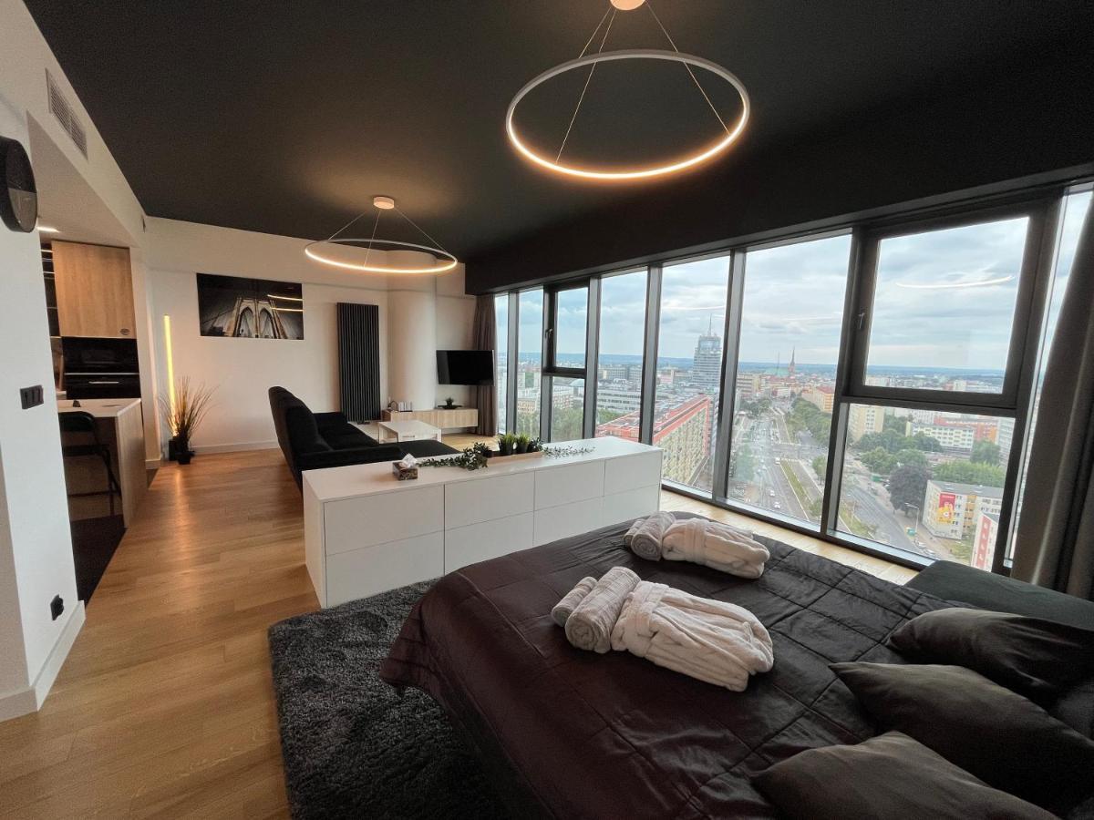 Hanza Tower - Luxurious Apartment 60M2 - 15Th Floor City View Szczecin Exterior foto